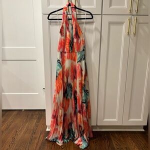 Alice & Olivia - Floral Halter Maxi Dress